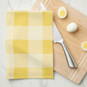 Lemon Zest Gingham patroon Theedoek (Quarter Fold)