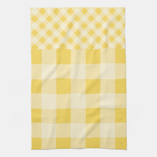 Lemon Zest Gingham patroon Theedoek