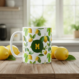 Lemon Zest Pattern Koffiemok