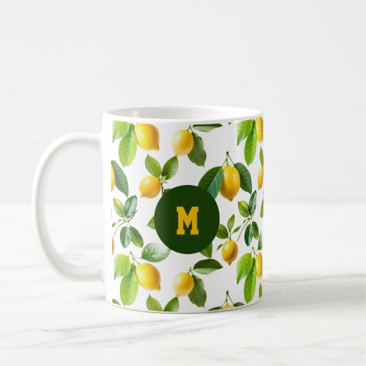 Lemon Zest Pattern Koffiemok (Links)