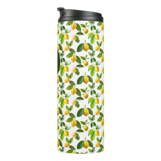 Lemon Zest Pattern Thermosbeker (Geroteerd rechts)