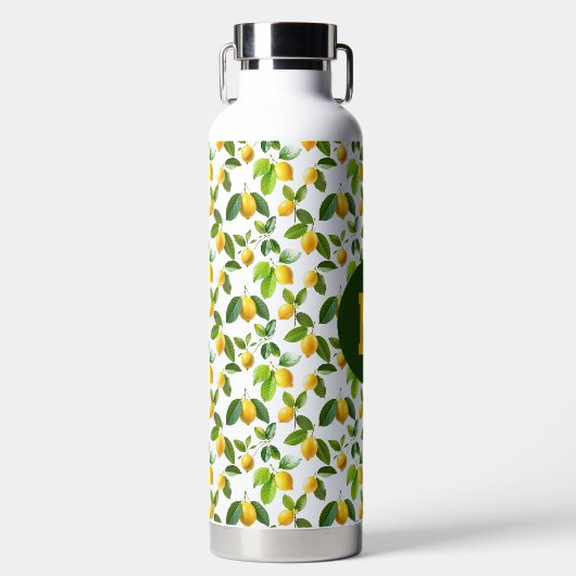 Lemon Zest Pattern Waterfles (Voorkant)