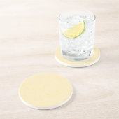 Lemon Zest print - accessoires met geel uiterlijk Zandsteen Onderzetter (Zijkant)