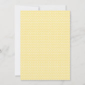 Lemon Zest Yellow Chevron Vrijgezellenfeest Invite Kaart (Achterkant)