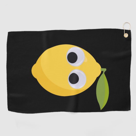 Lemon, zoete vruchten met goede ogen golfhanddoek (Horizontaal)