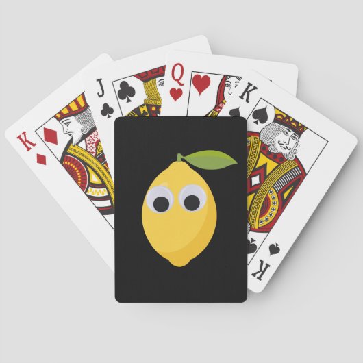 Lemon, zoete vruchten met goede ogen pokerkaarten (Achterkant)