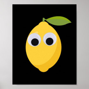 Lemon, zoete vruchten met goede ogen poster