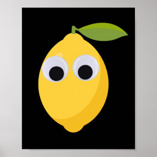 Lemon, zoete vruchten met goede ogen poster