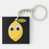 Lemon, zoete vruchten met goede ogen sleutelhanger (Achterkant)