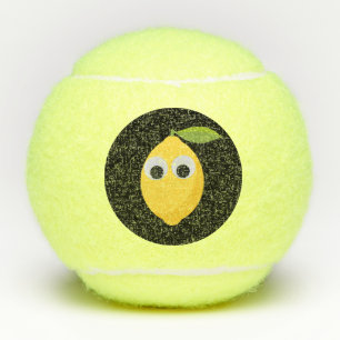 Lemon, zoete vruchten met goede ogen tennisballen