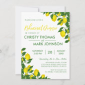 Lemon Zomer Repetitie Diner Invite Kaart (Voorkant)