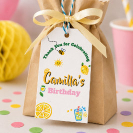 Lemon Zomer Thema Kinderen Verjaardag Cadeaulabel