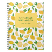 Lemon zomercitrusvruchtpatroon notitieboek (Voorkant)