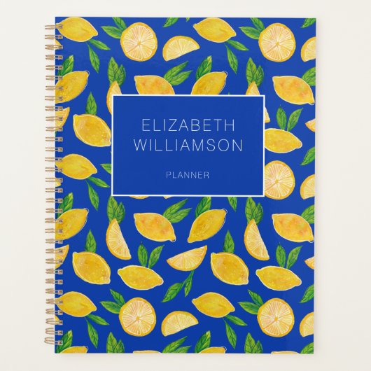 Lemon zomercitrusvruchtpatroon planner (Voorkant)