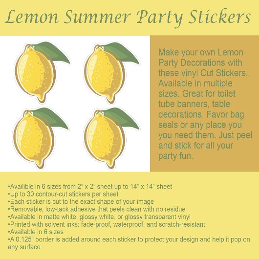Lemon Zomerfeest Stickers