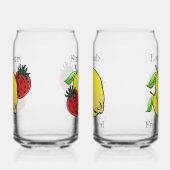 Lemonade & aardbei limonade gepersonaliseerd blikvorm glas (Links)