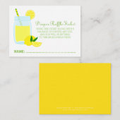 Lemonade Baby shower Luier Raffle Ticket Informatiekaartje (Voorkant / Achterkant)