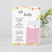 Lemonade Baby shower Uitnodiging (Staand voorkant)
