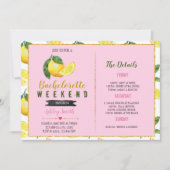 Lemonade bachelorette Itinerary nodigde uit Kaart (Voorkant)