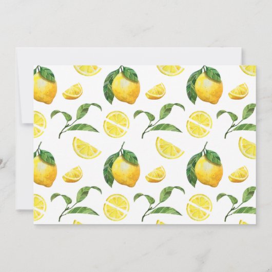 Lemonade bachelorette Itinerary nodigde uit Kaart (Achterkant)