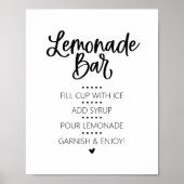 Lemonade Bar Drink Teken Poster (Voorkant)