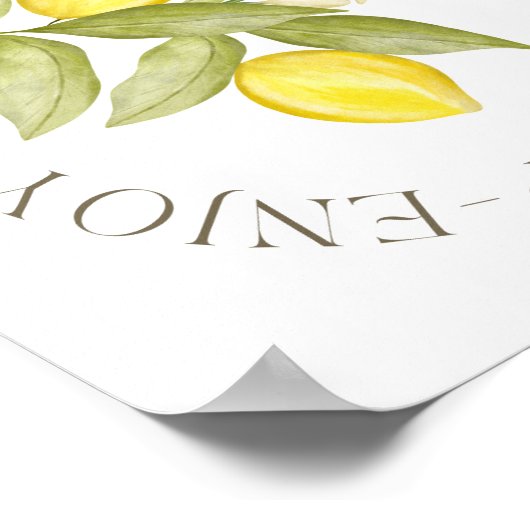 Lemonade Bar-teken voor Lemon Thleing Party Poster (Hoek)