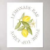 Lemonade Bar-teken voor Lemon Thleing Party Poster (Voorkant)