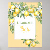 Lemonade Bar Verjaardag Poster (Voorkant)