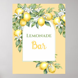 Lemonade Bar Verjaardag Poster