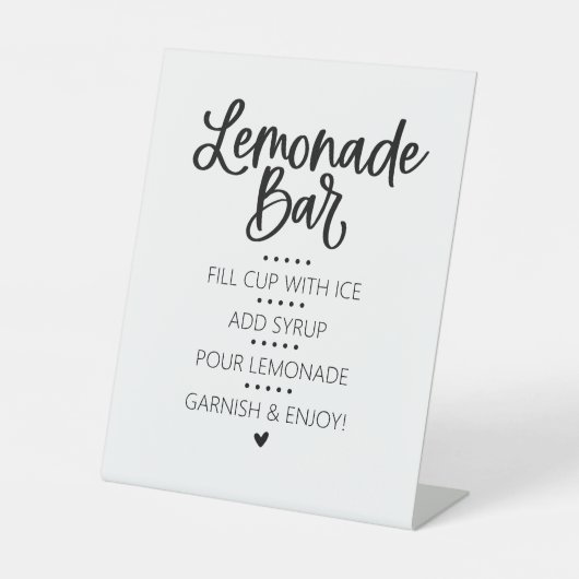 Lemonade Bar voetstuk Reclamebord Met Voetstuk (Voorkant)