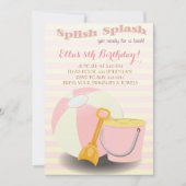 Lemonade Beach Pool Birthday Party-uitnodigingen Kaart (Voorkant)