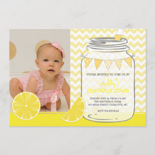 Lemonade Birthday Party Invitation Kaart