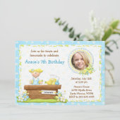 Lemonade Birthday Party Invitation Kaart (Staand voorkant)