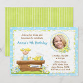Lemonade Birthday Party Invitation Kaart (Voorkant / Achterkant)