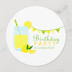 Lemonade Birthday Party Kaart