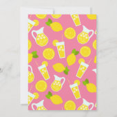 Lemonade Birthday Uitnodiging Roze Zomer Memen (Achterkant)