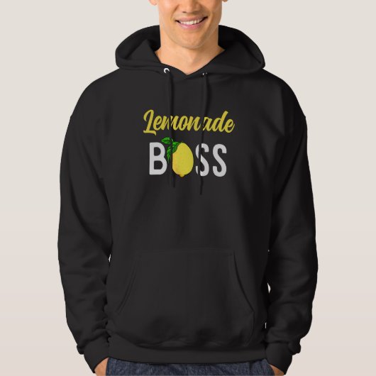 Lemonade Boss Ondernemer Kind Juice Stand Crew Hoodie (Voorkant)