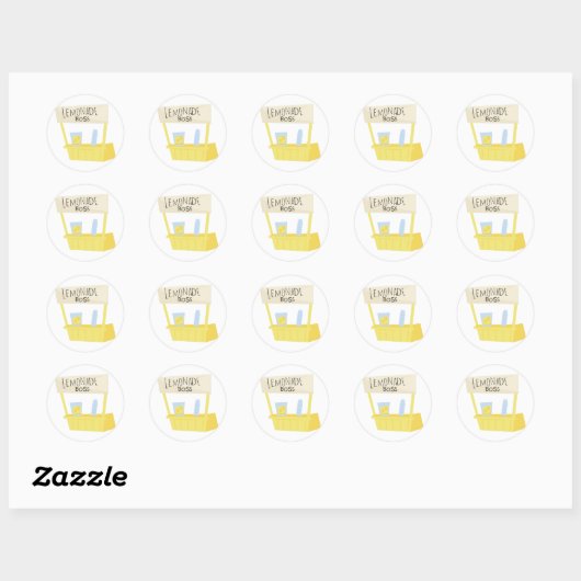 Lemonade Boss Ronde Sticker (Vel)