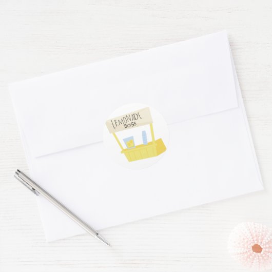 Lemonade Boss Ronde Sticker (Envelop)