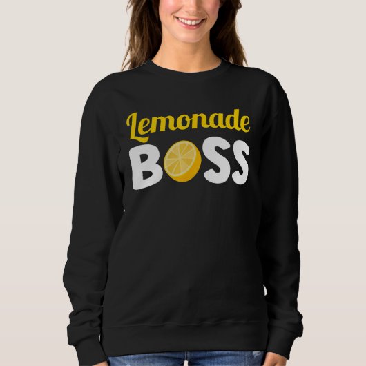 Lemonade Boss Stand Lemon Juice Summer Entrepreneu Trui (Voorkant)