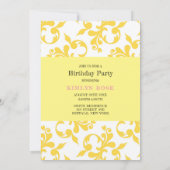 Lemonade Chalkboard 1st Birthday Party Save The Date (Achterkant)