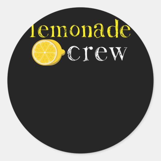 Lemonade Crew Cute Lemonade Stand Workers Ronde Sticker (Voorkant)