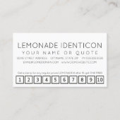 LEMONADE customer loyalty punch card (Achterkant)