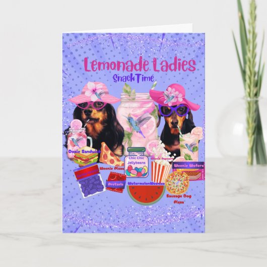 Lemonade dames snack tijd Wenskaart Kaart (Voorkant)