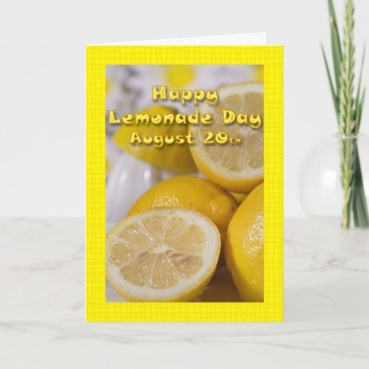 Lemonade Day Card 20 augustus Kaart (Voorkant)