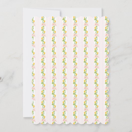 Lemonade Eerste Verjaardag Uitnodiging (Achterkant)