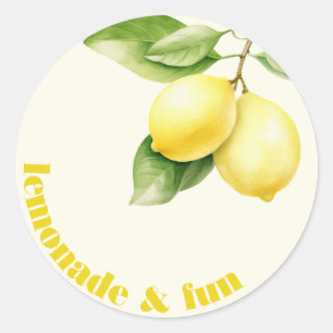 Lemonade en Fun, Verjaardag Sticker