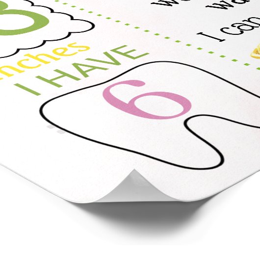 Lemonade First Birthday mijlestone-teken Poster (Hoek)