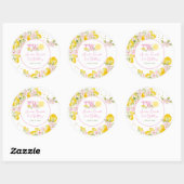 Lemonade Floral Birthday Ronde Sticker (Vel)