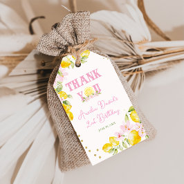 Lemonade Floral Birthday Thank You Cadeaulabel